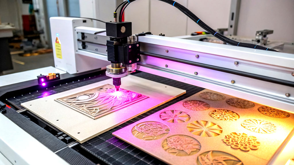 Ensemble de pièces industrielles en inox aluminium et plastique avec marquages laser visibles